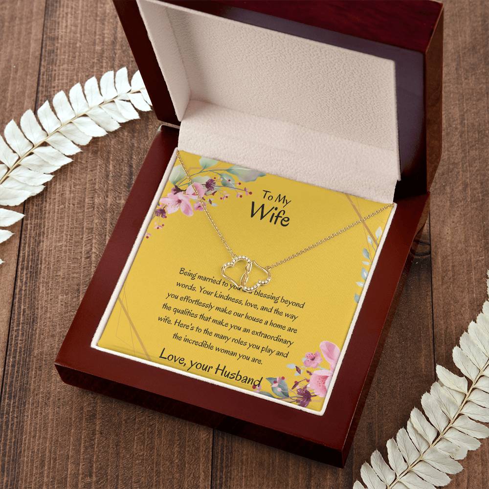 To My Wife, My Wonderful Partner - Everlasting Love Necklace Gift for Her