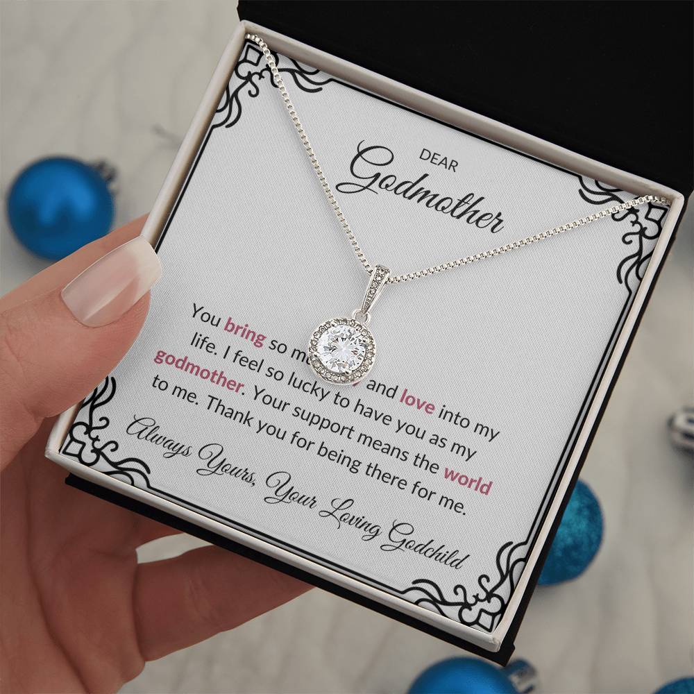 To My Wonderful Godmother, Eternal Hope Pendant | Godmother Necklace (Necklace Only)