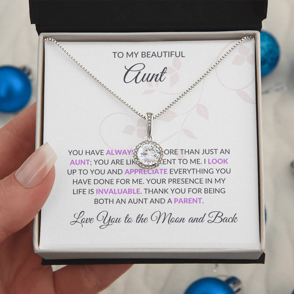 To My Beautiful Aunt Eternal Hope Necklace | Beautiful Necklace Gift for Aunt - SOUVMOUR
