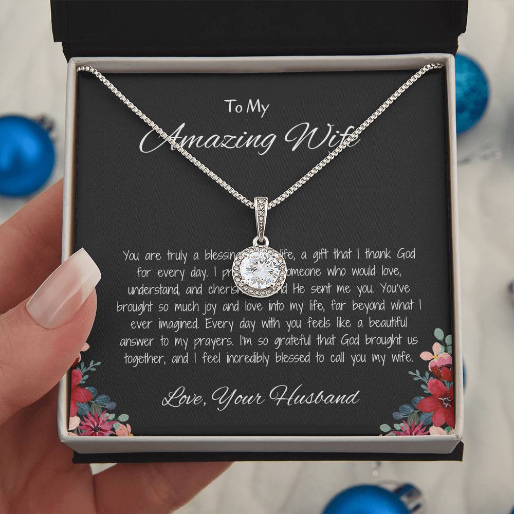 To My Amazing Wife - Sweet Hope Necklace for the Woman Who Inspires Me