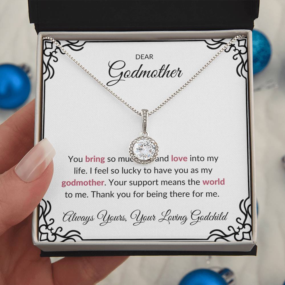 To My Wonderful Godmother, Eternal Hope Pendant | Godmother Necklace (Necklace Only)