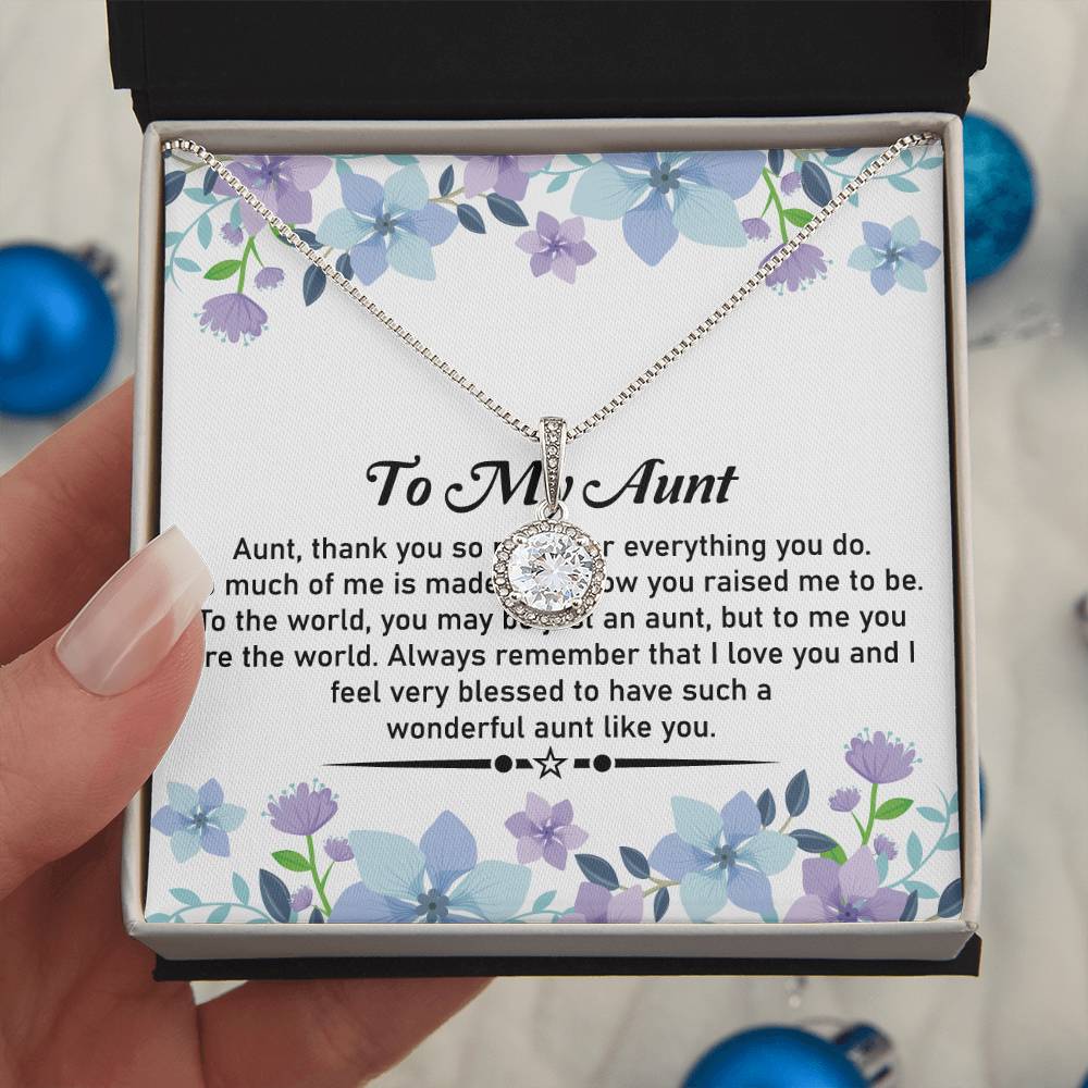 To My Aunt Necklace – Eternal Hope Necklace Gift | With Deep Gratitude for My Caring Aunt - SOUVMOUR