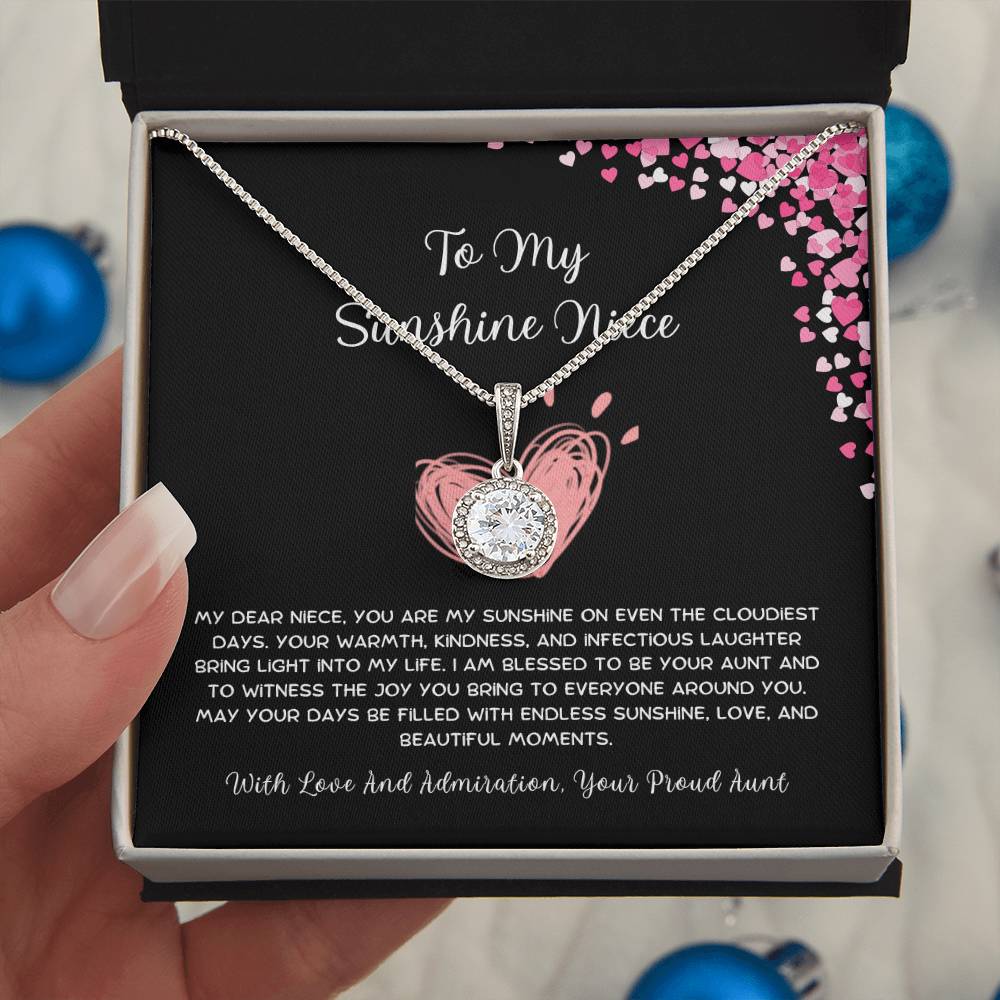 To My Sunshine Niece - From Aunt to Niece Eternal Hope Necklace - SOUVMOUR