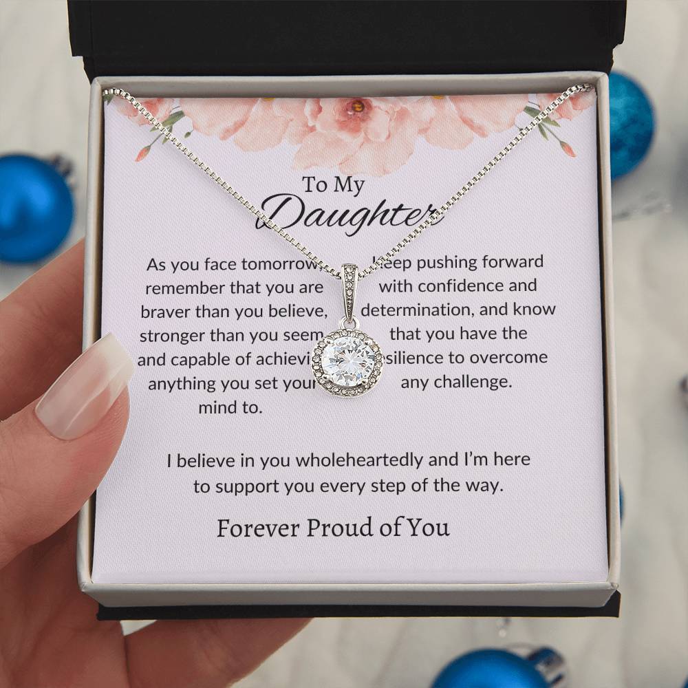 To My Daughter Necklace Gift | Daughter - Eternal Hope Necklace | A Gift of Love, Hope, and Encouragement