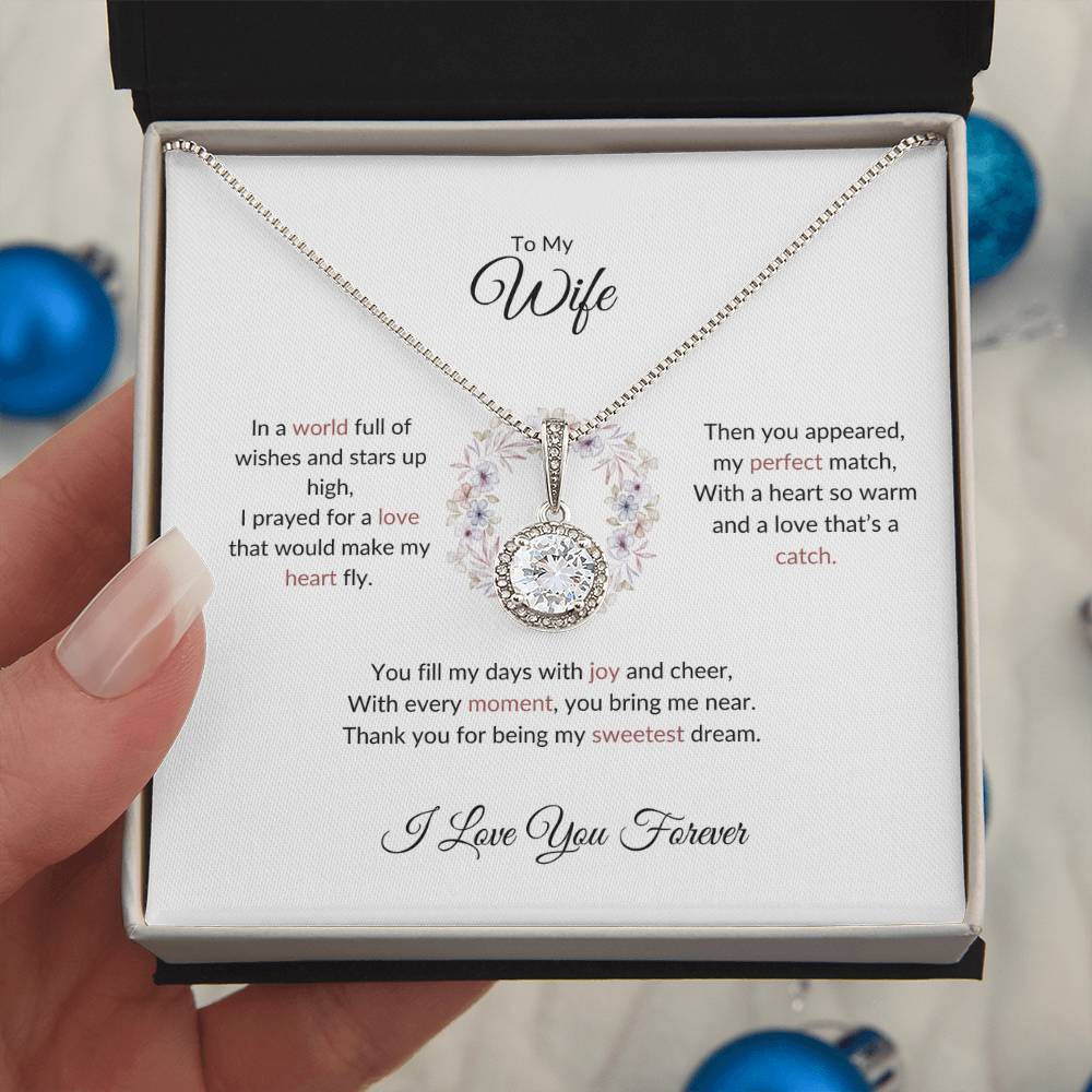 To My Wife, The Woman I Prayed For | Heartful Necklace Gift for Wife