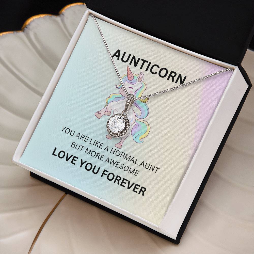 To My Aunticorn – Cute Unicorn Necklace | Funny and Adorable Gift for the Best Aunt - SOUVMOUR