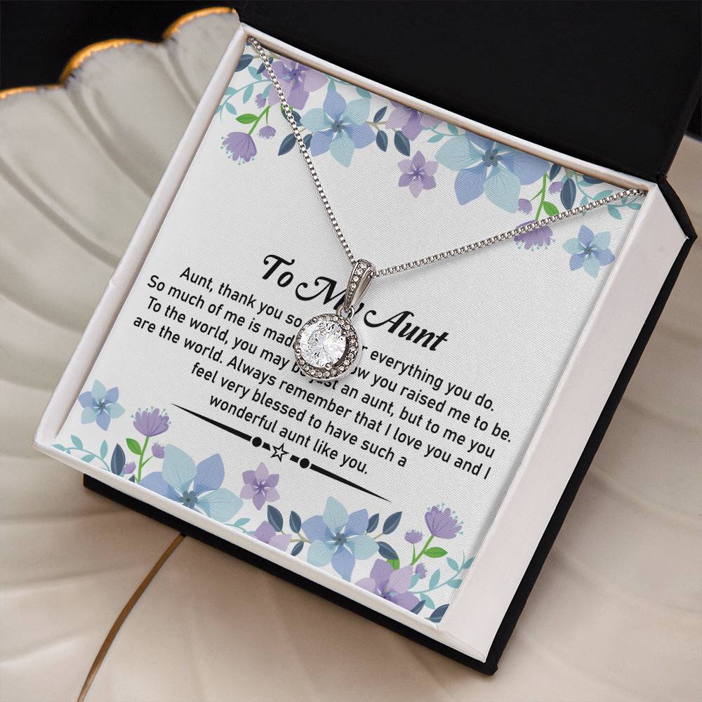 To My Aunt Necklace – Eternal Hope Necklace Gift | With Deep Gratitude for My Caring Aunt - SOUVMOUR