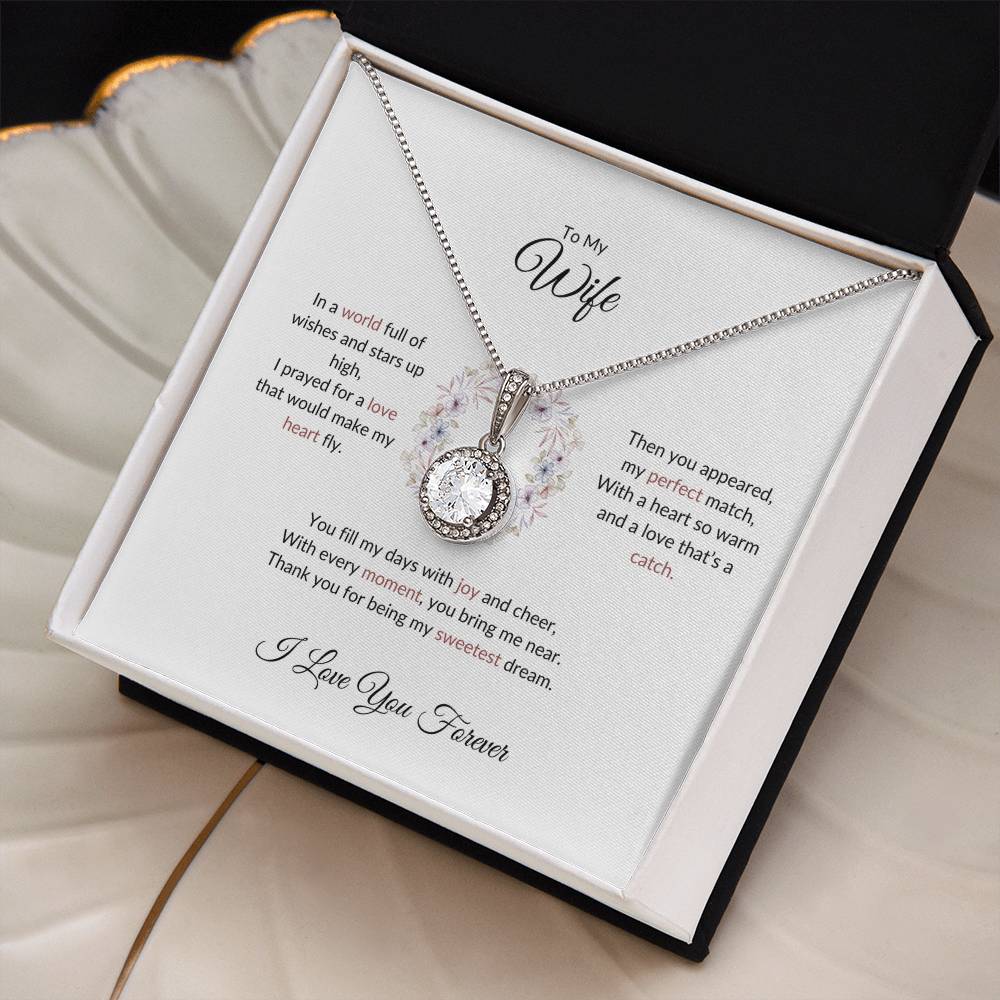 To My Wife, The Woman I Prayed For | Heartful Necklace Gift for Wife