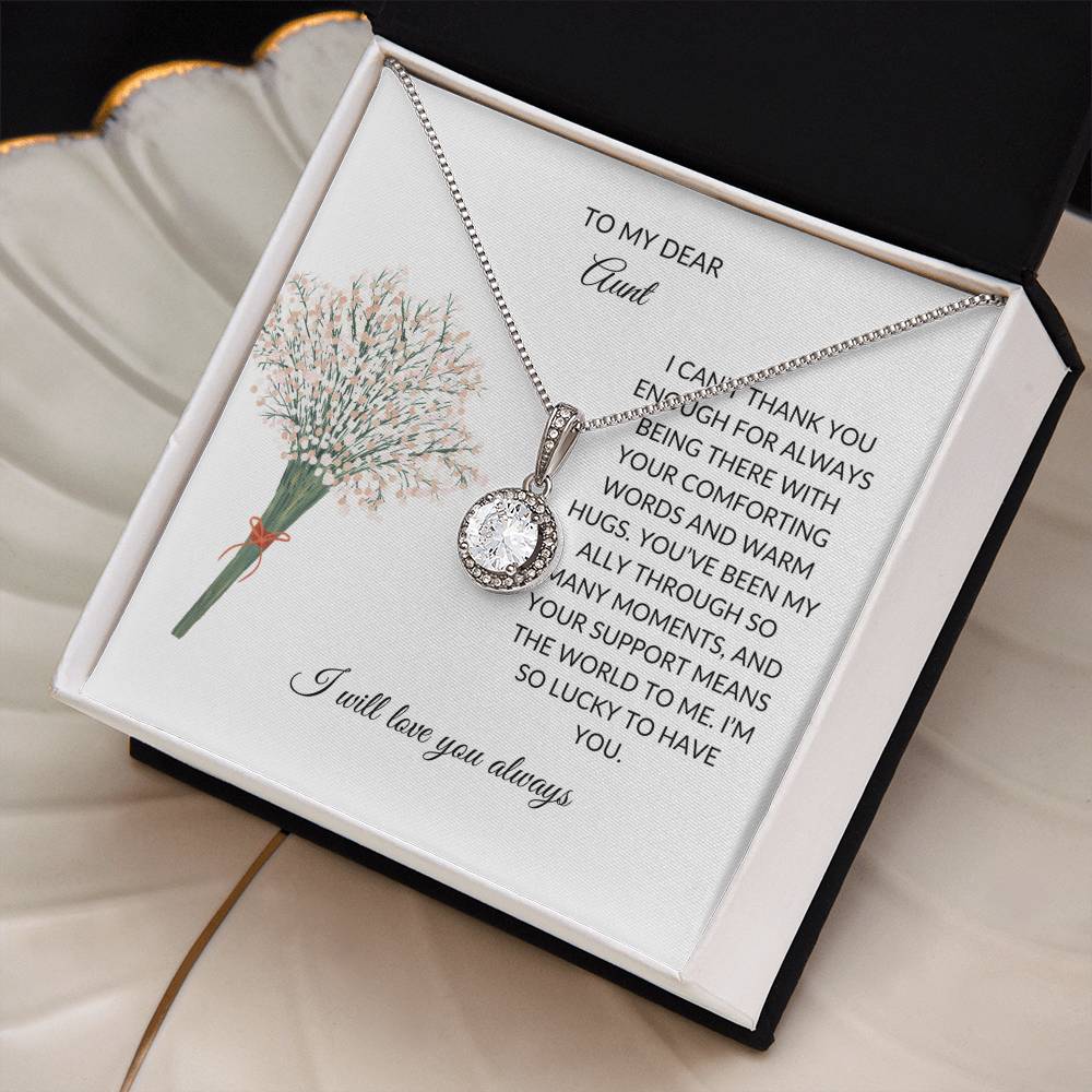 To My Dear Aunt Eternal Hope Necklace | Perfect Gift for Appreciating Aunt - SOUVMOUR