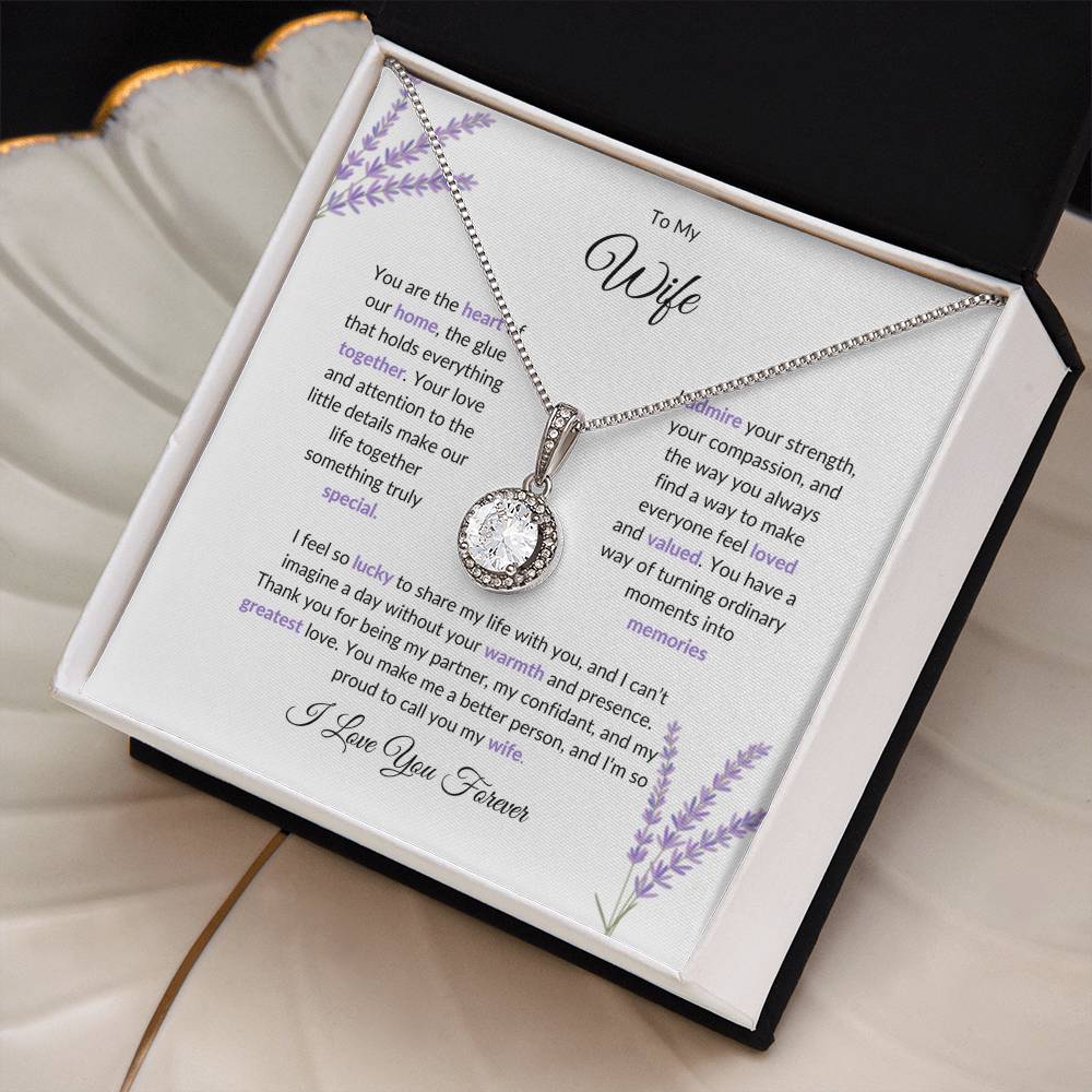 To My Wife, The Heart of Our Home | Stunning Necklace Gift for Wife