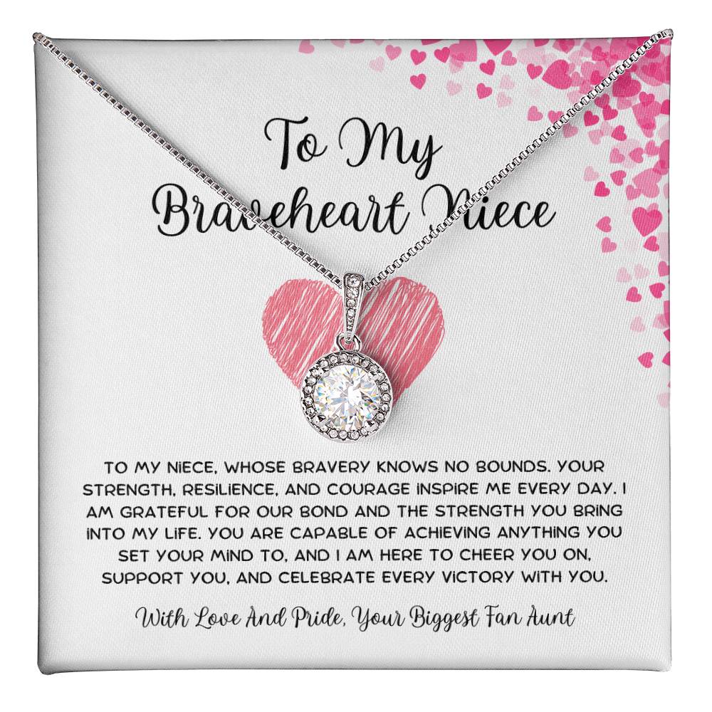 To My Braveheart Niece - From Aunt to Niece Eternal Hope Necklace - SOUVMOUR