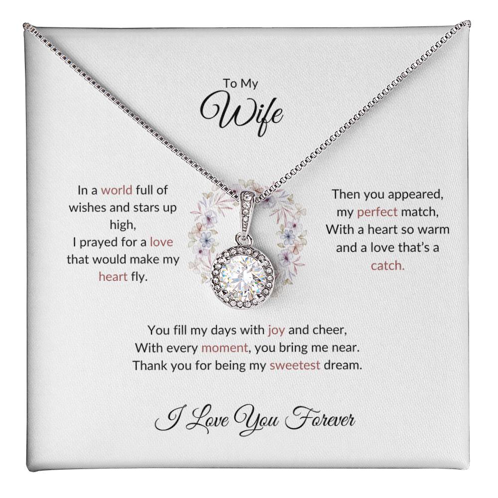 To My Wife, The Woman I Prayed For | Heartful Necklace Gift for Wife