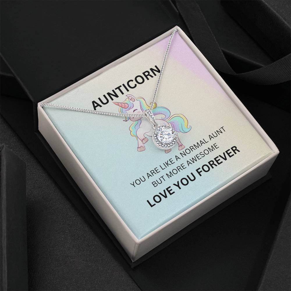 To My Aunticorn – Cute Unicorn Necklace | Funny and Adorable Gift for the Best Aunt - SOUVMOUR
