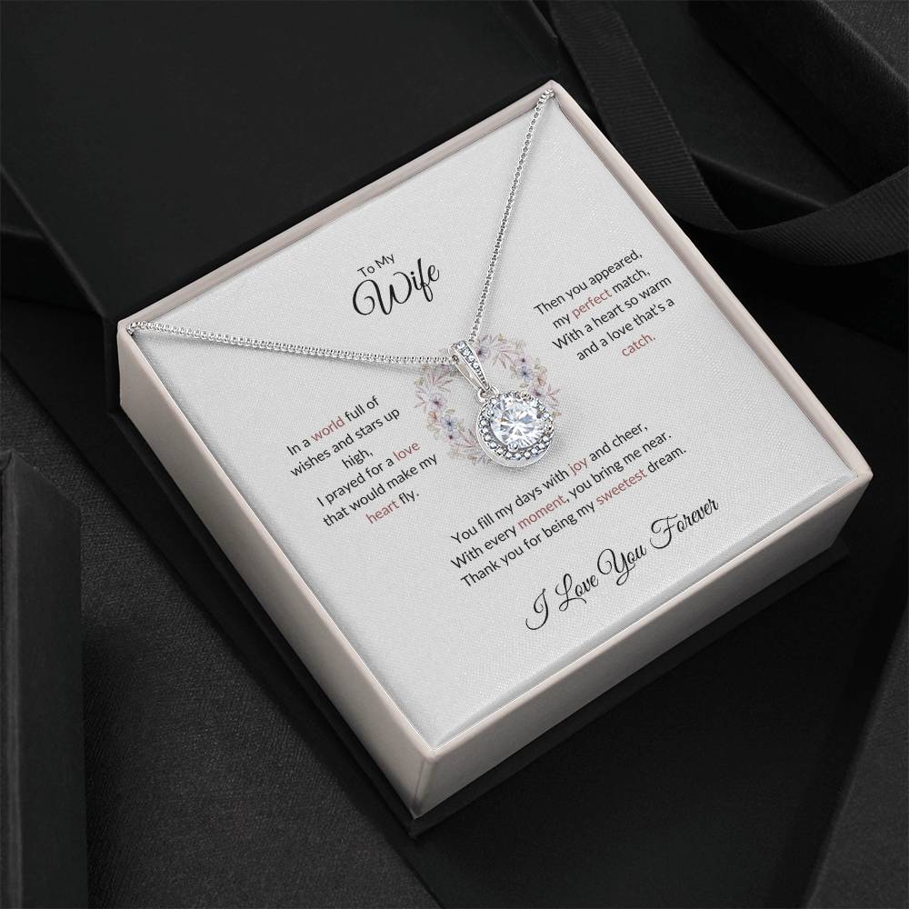 To My Wife, The Woman I Prayed For | Heartful Necklace Gift for Wife