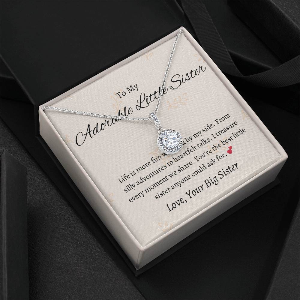 To My Sweet Adorable Little Sister – Eternal Hope Necklace | A Heartfelt Gift to Inspire Little Sister