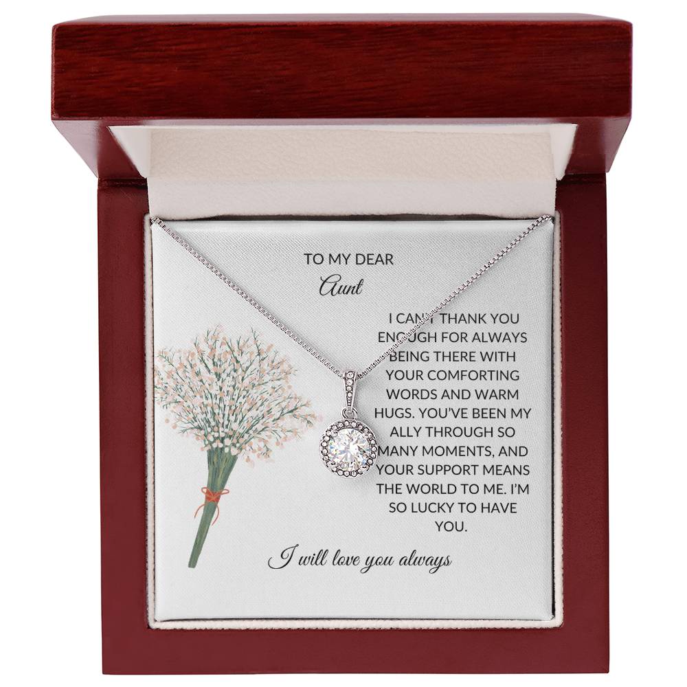 To My Dear Aunt Eternal Hope Necklace | Perfect Gift for Appreciating Aunt - SOUVMOUR