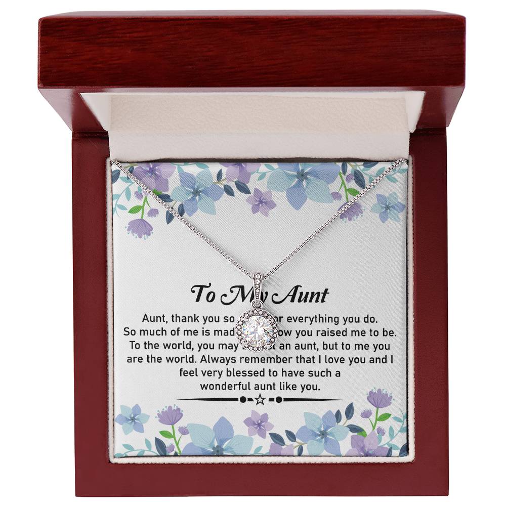 To My Aunt Necklace – Eternal Hope Necklace Gift | With Deep Gratitude for My Caring Aunt - SOUVMOUR