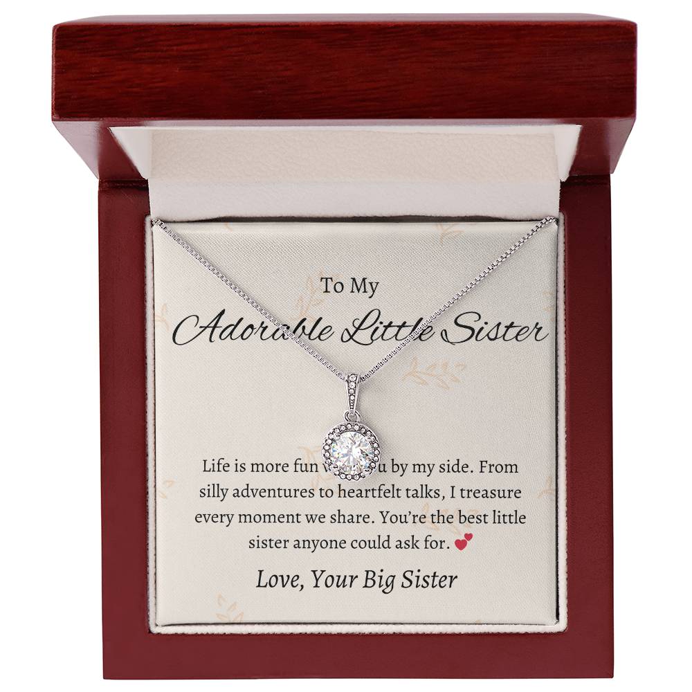 To My Sweet Adorable Little Sister – Eternal Hope Necklace | A Heartfelt Gift to Inspire Little Sister