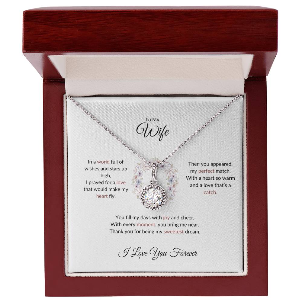 To My Wife, The Woman I Prayed For | Heartful Necklace Gift for Wife