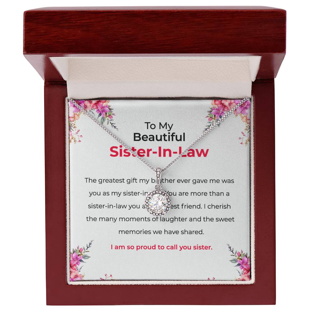 To My Beautiful Sister-in-law | Eternal Hope Necklace | Elegant Pendant For Friendship | Sister-in-Law Necklace