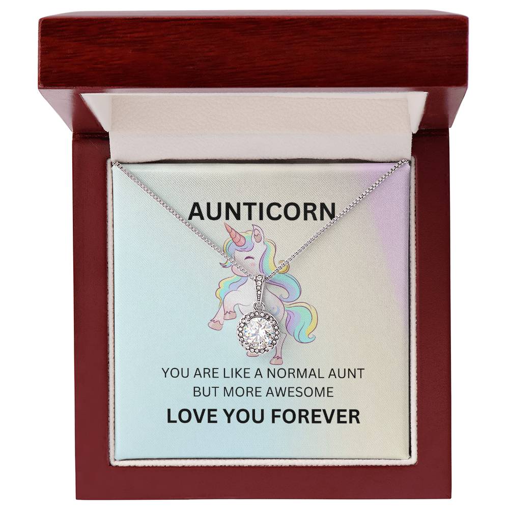 To My Aunticorn – Cute Unicorn Necklace | Funny and Adorable Gift for the Best Aunt - SOUVMOUR