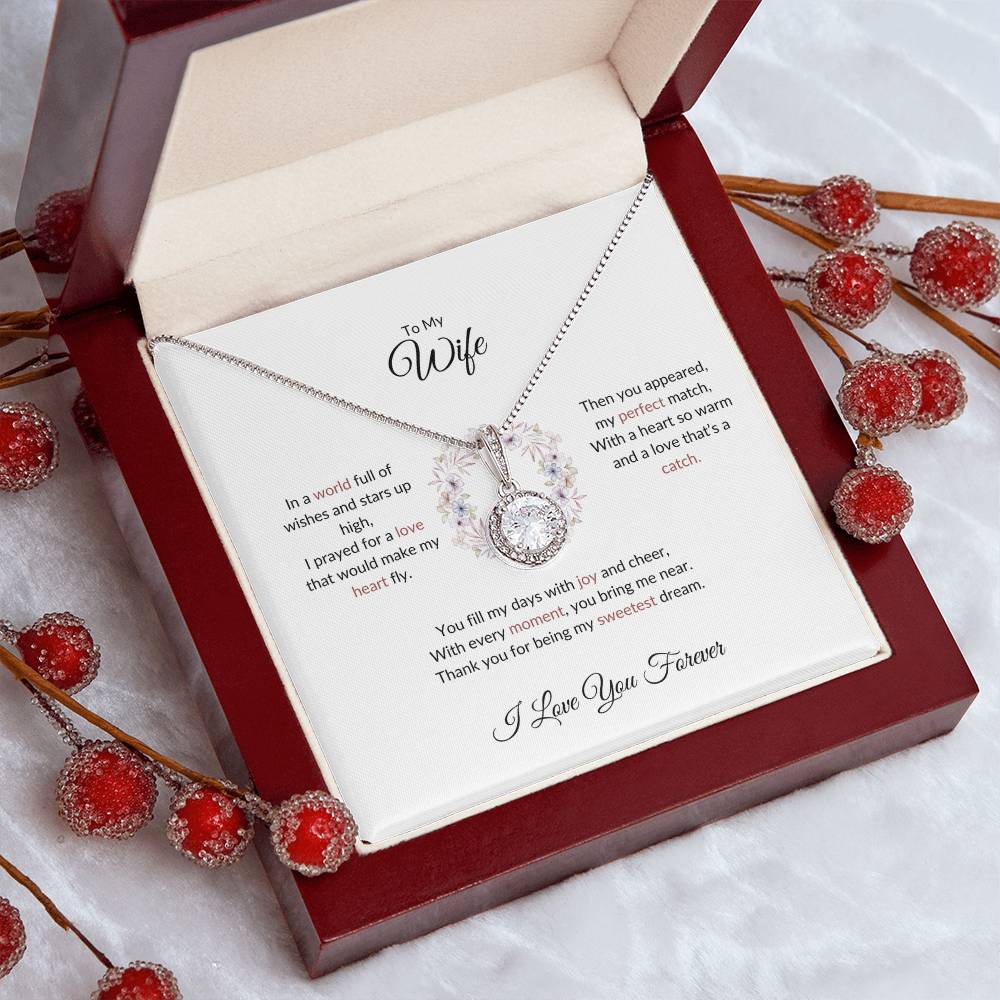 To My Wife, The Woman I Prayed For | Heartful Necklace Gift for Wife