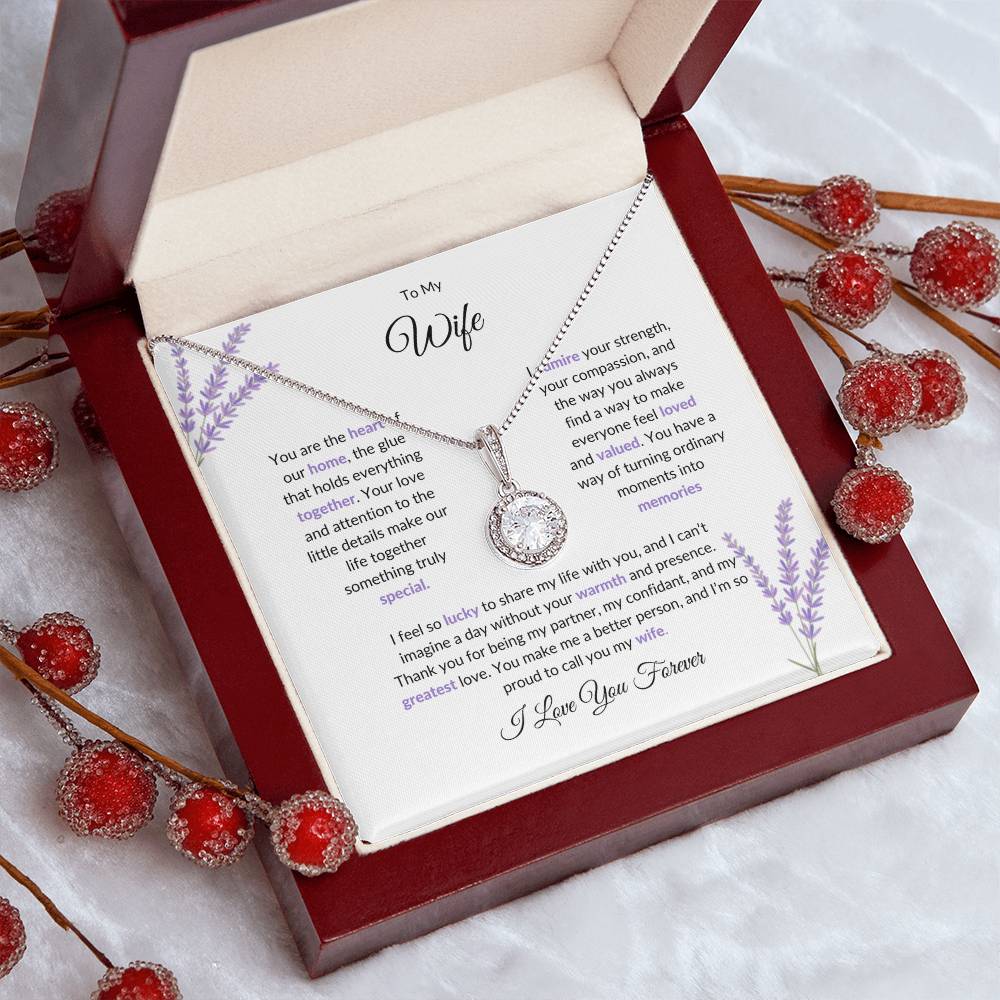 To My Wife, The Heart of Our Home | Stunning Necklace Gift for Wife