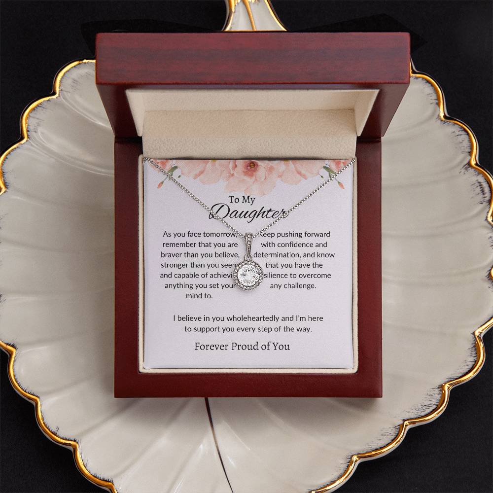 To My Daughter Necklace Gift | Daughter - Eternal Hope Necklace | A Gift of Love, Hope, and Encouragement