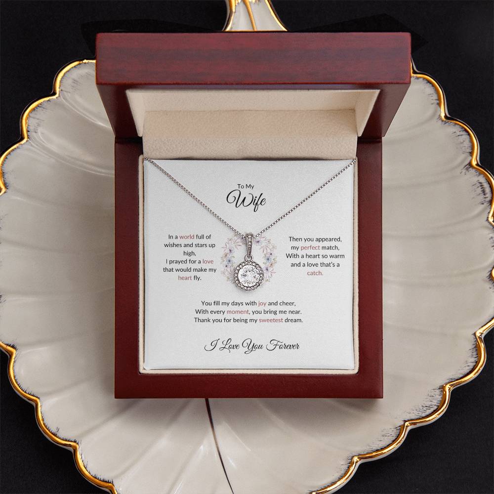 To My Wife, The Woman I Prayed For | Heartful Necklace Gift for Wife