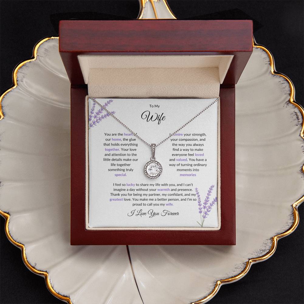 To My Wife, The Heart of Our Home | Stunning Necklace Gift for Wife