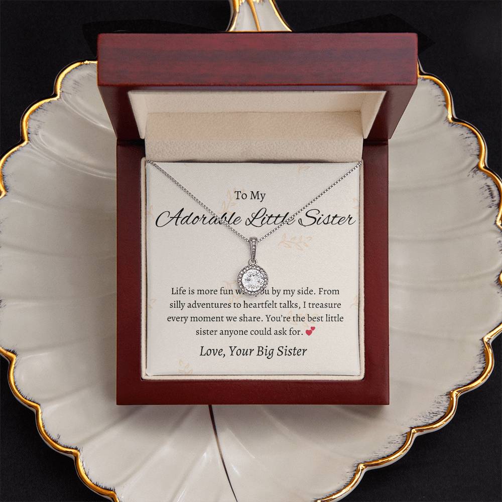 To My Sweet Adorable Little Sister – Eternal Hope Necklace | A Heartfelt Gift to Inspire Little Sister