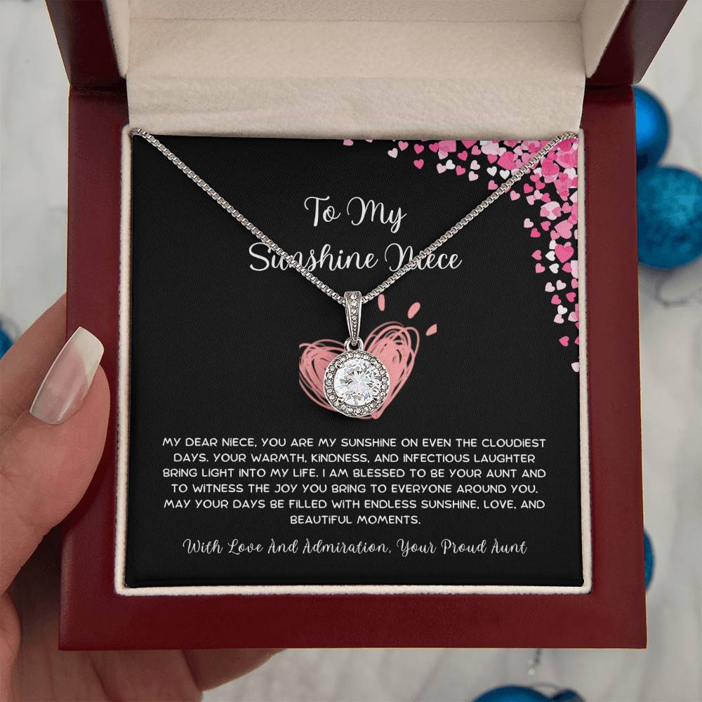 To My Sunshine Niece - From Aunt to Niece Eternal Hope Necklace - SOUVMOUR