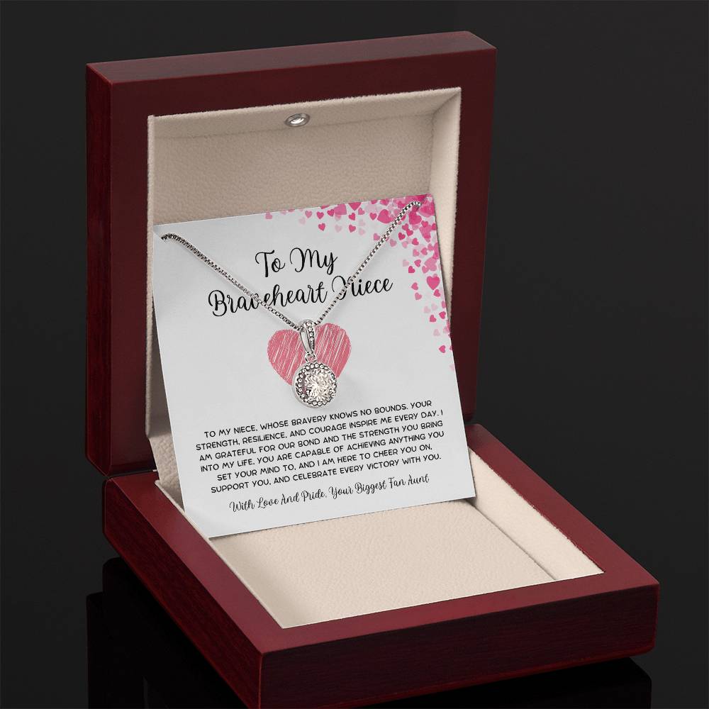 To My Braveheart Niece - From Aunt to Niece Eternal Hope Necklace - SOUVMOUR