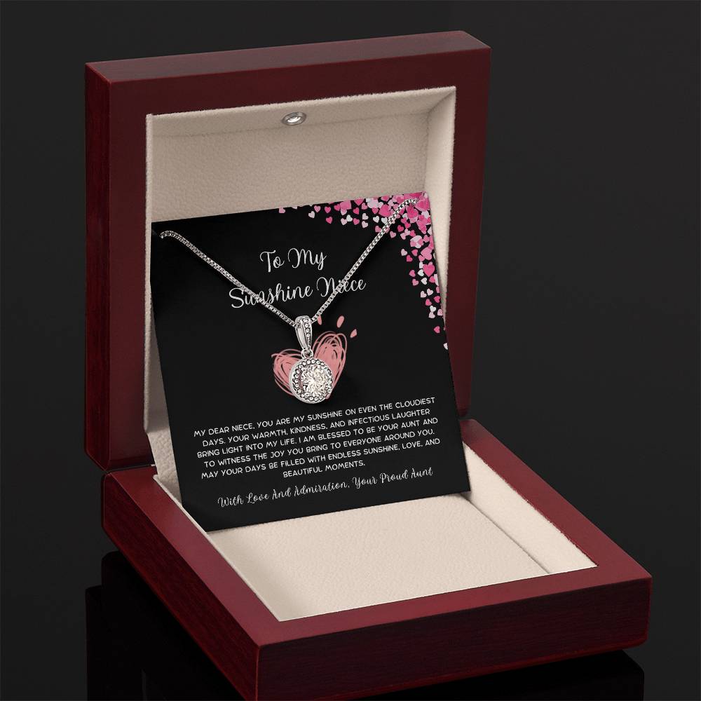 To My Sunshine Niece - From Aunt to Niece Eternal Hope Necklace - SOUVMOUR