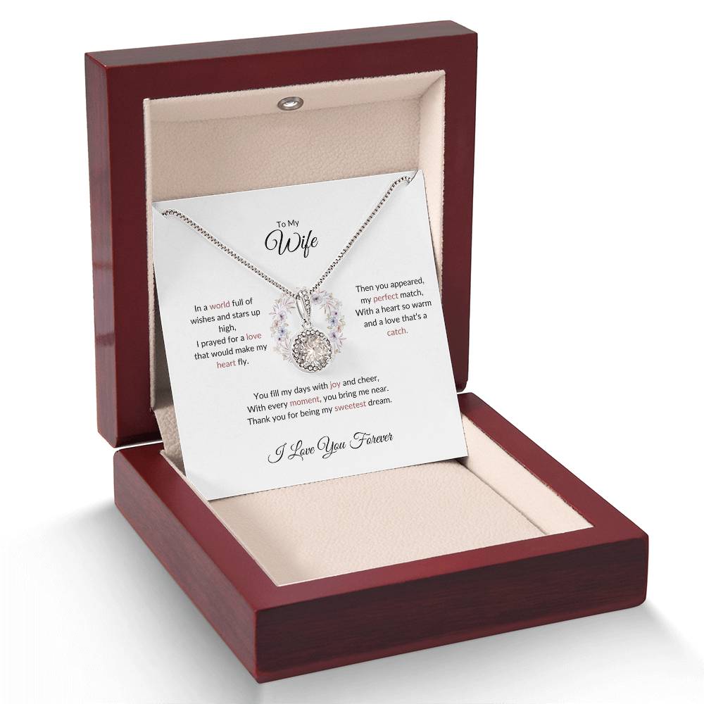 To My Wife, The Woman I Prayed For | Heartful Necklace Gift for Wife