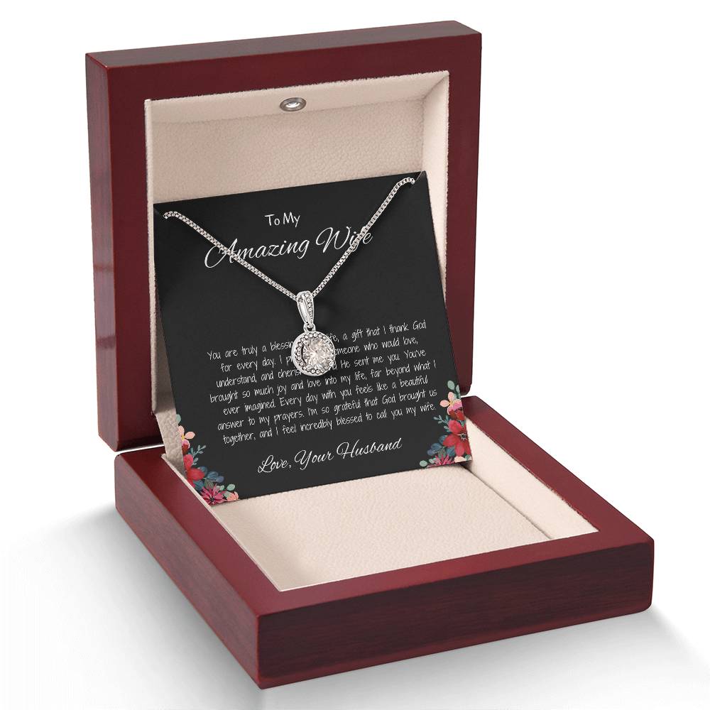 To My Amazing Wife - Sweet Hope Necklace for the Woman Who Inspires Me