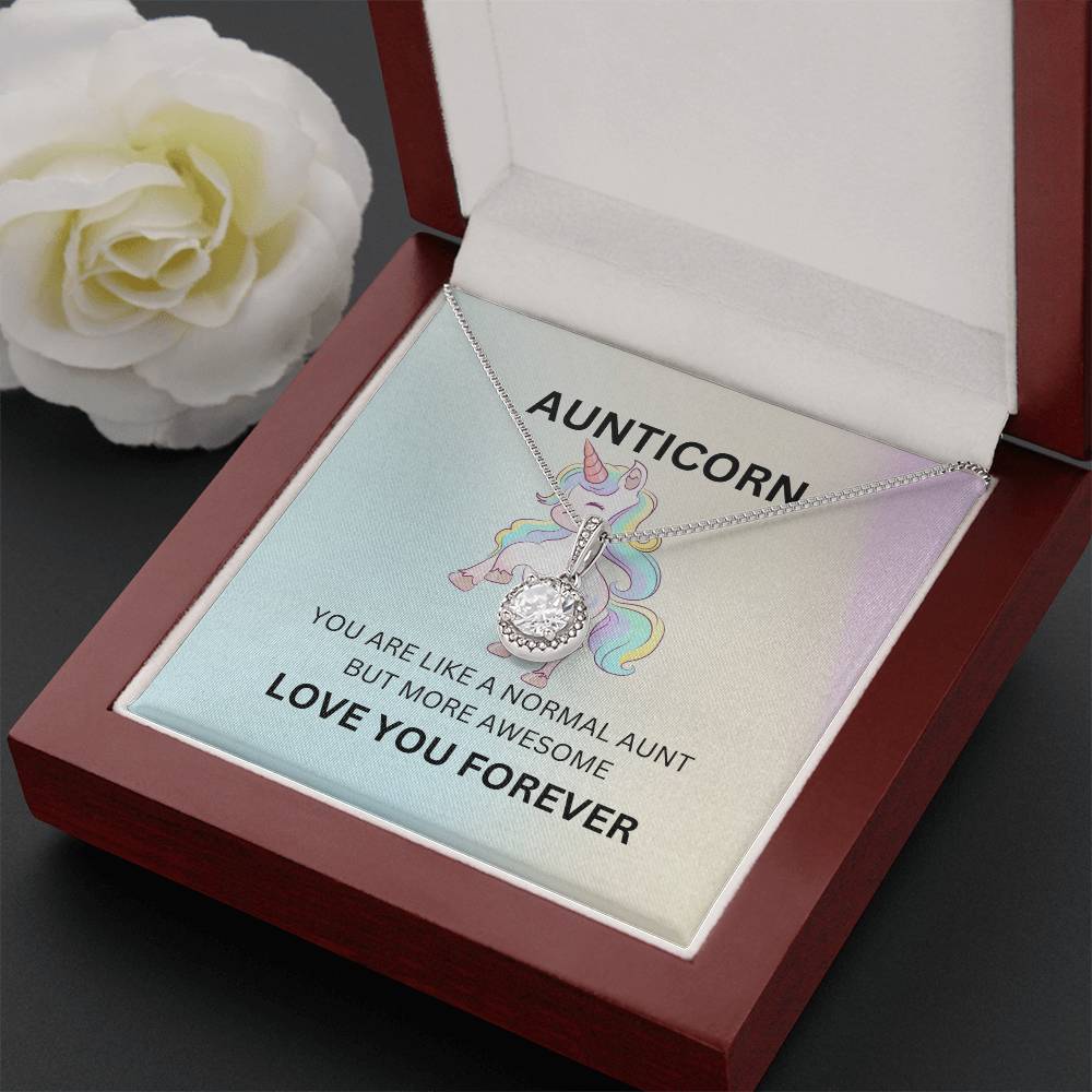 To My Aunticorn – Cute Unicorn Necklace | Funny and Adorable Gift for the Best Aunt - SOUVMOUR