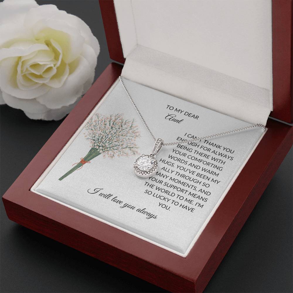 To My Dear Aunt Eternal Hope Necklace | Perfect Gift for Appreciating Aunt - SOUVMOUR