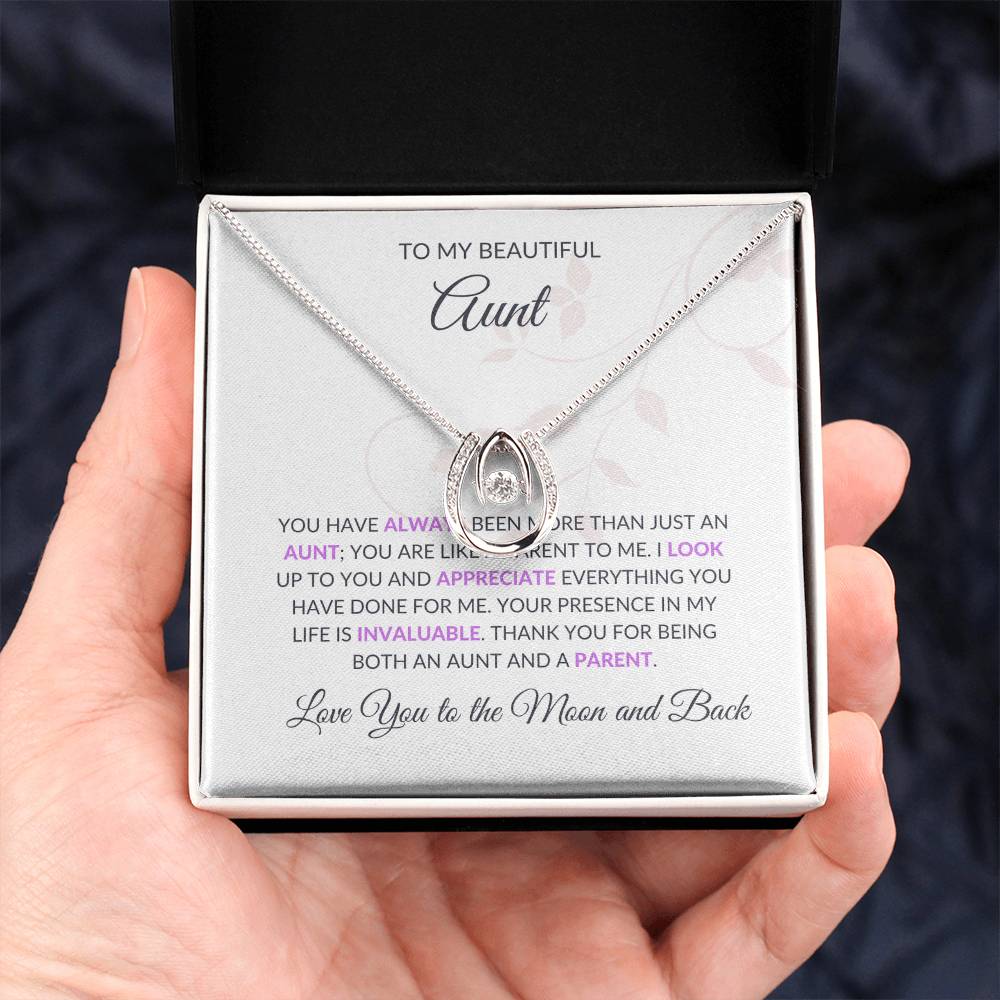 To My Beautiful Aunt Necklace – Elegant Necklace Gift | For Expressing Love and Gratitude - SOUVMOUR