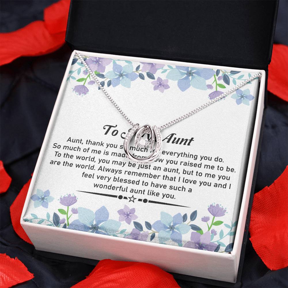 To My Dear Aunt Necklace – Beautiful Pendant | With Love and Thanks for My Amazing Aunt - SOUVMOUR