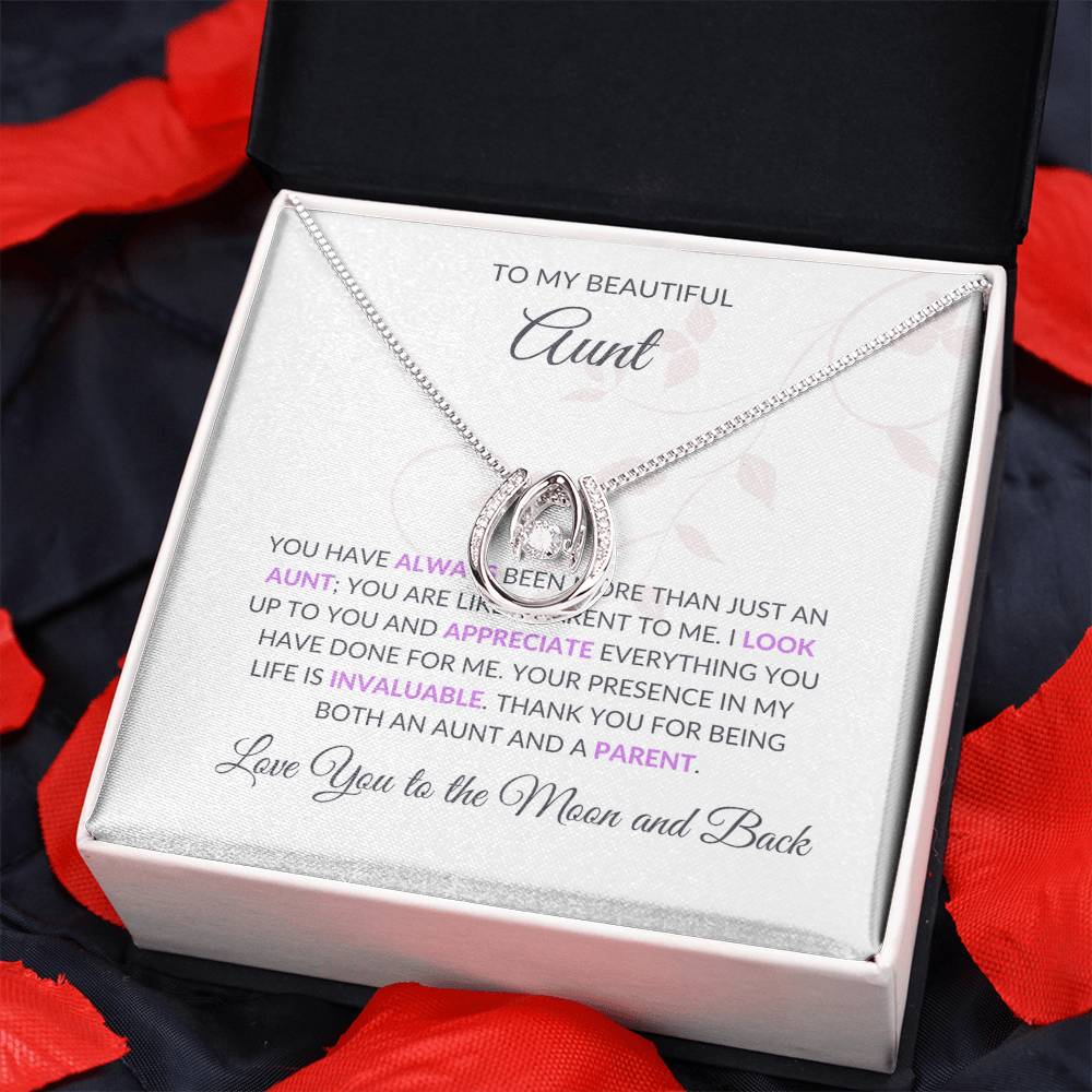 To My Beautiful Aunt Necklace – Elegant Necklace Gift | For Expressing Love and Gratitude - SOUVMOUR
