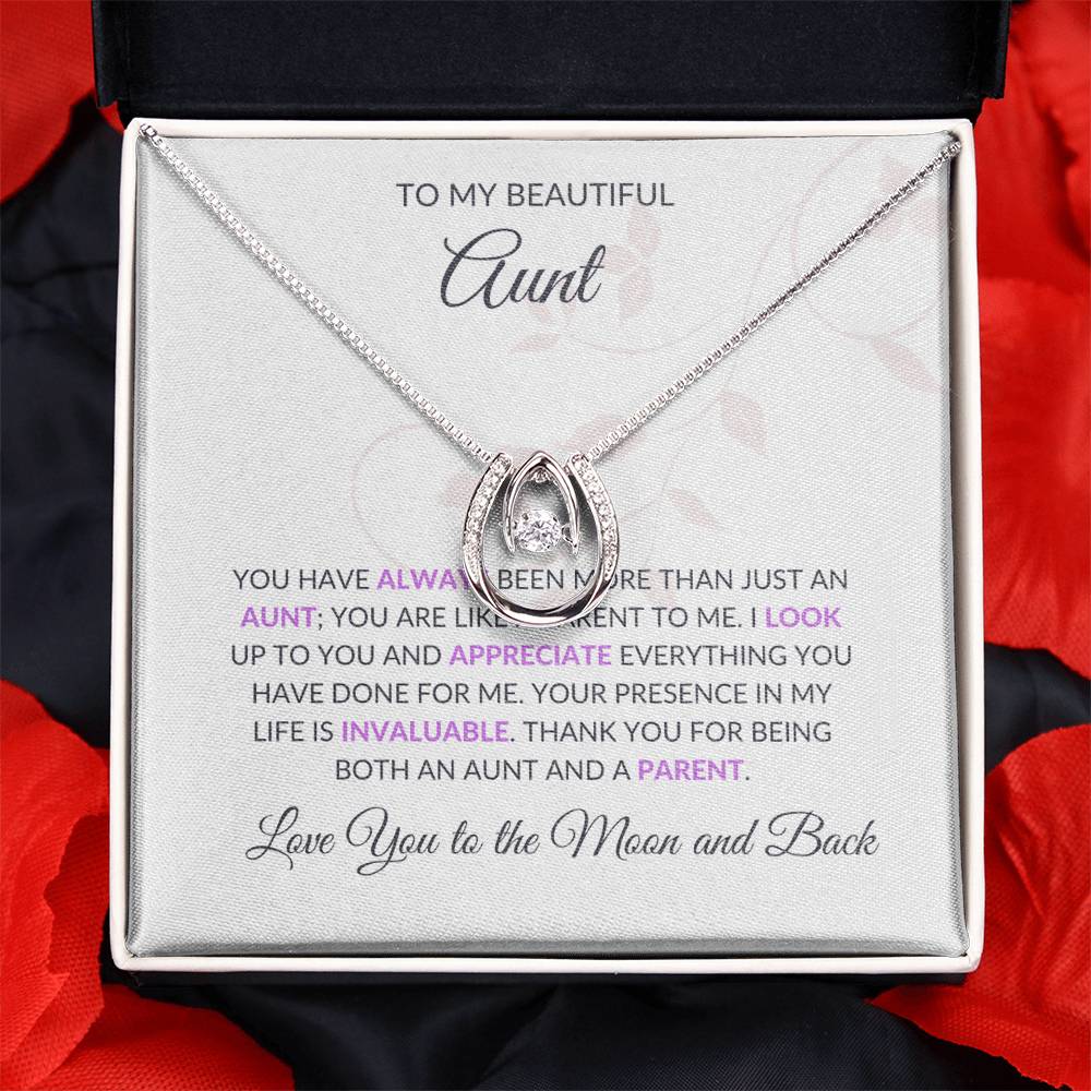 To My Beautiful Aunt Necklace – Elegant Necklace Gift | For Expressing Love and Gratitude - SOUVMOUR