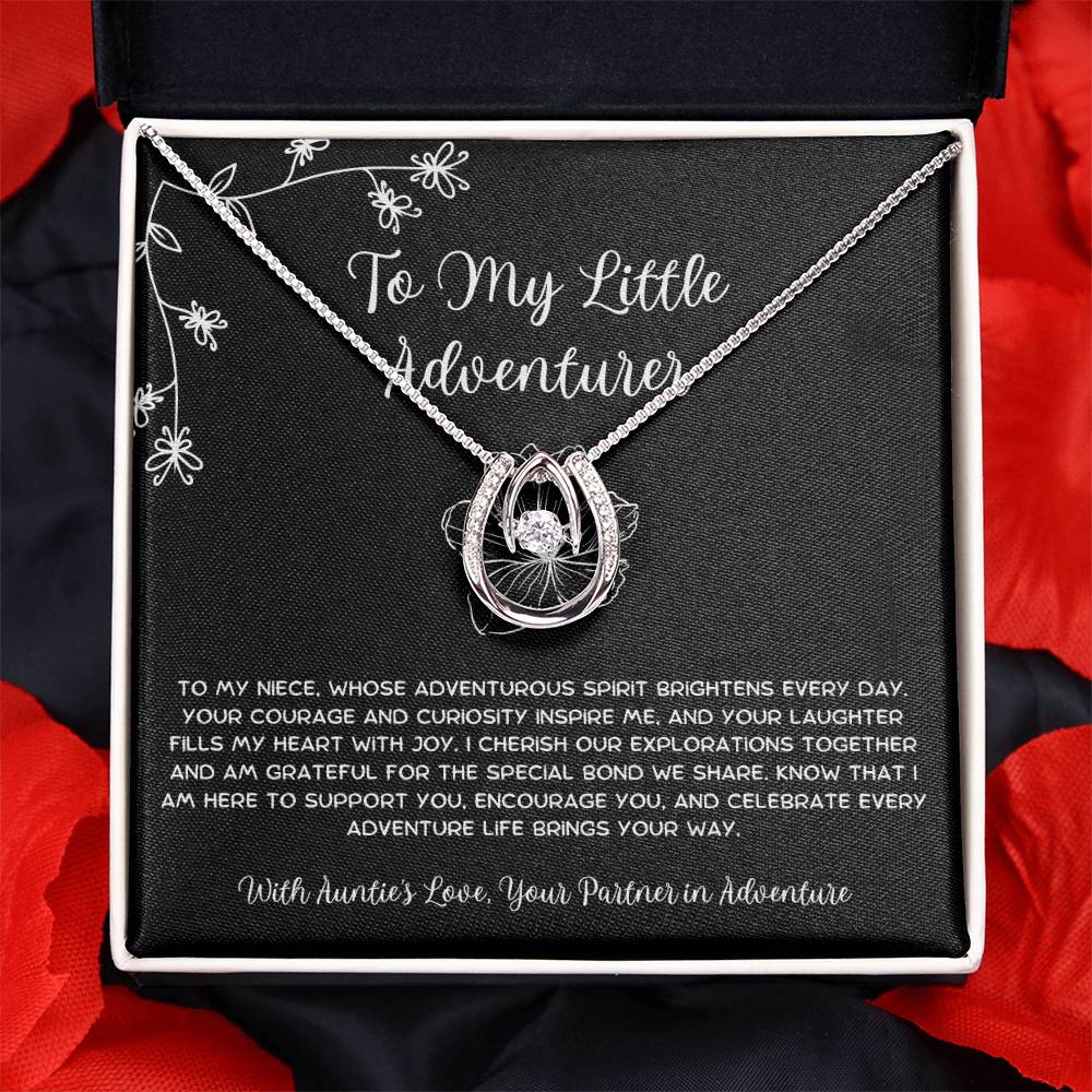 To My Little Adventurer - From Aunt to Niece Lucky In Love Necklace - SOUVMOUR