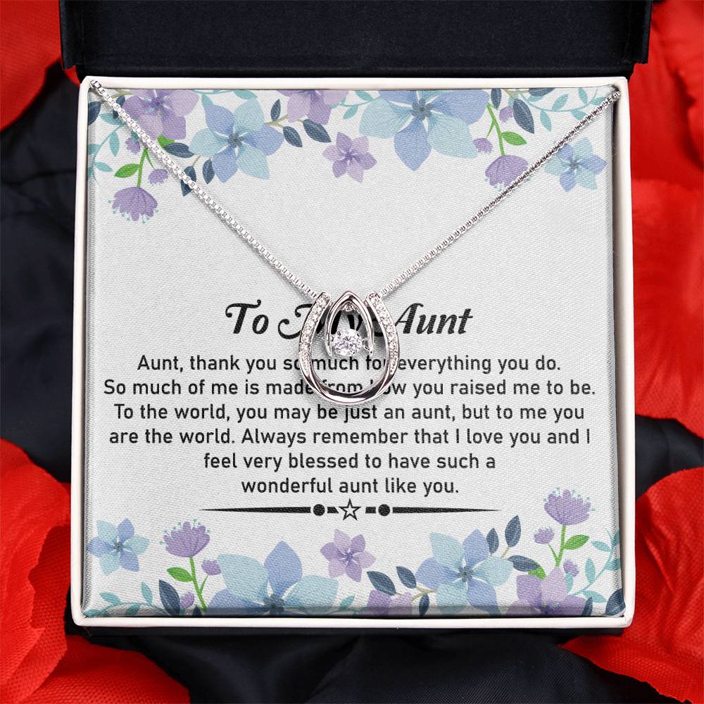 To My Dear Aunt Necklace – Beautiful Pendant | With Love and Thanks for My Amazing Aunt - SOUVMOUR