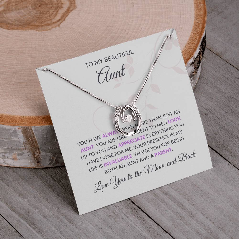 To My Beautiful Aunt Necklace – Elegant Necklace Gift | For Expressing Love and Gratitude - SOUVMOUR