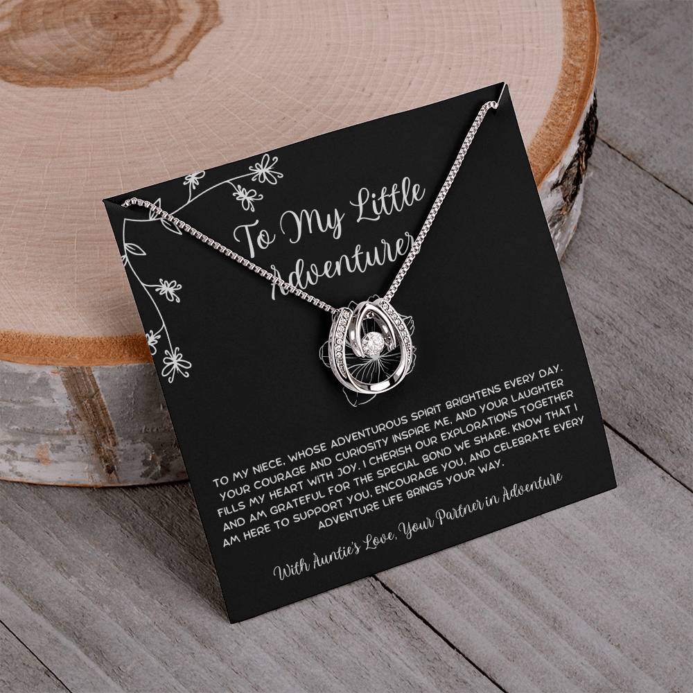 To My Little Adventurer - From Aunt to Niece Lucky In Love Necklace - SOUVMOUR