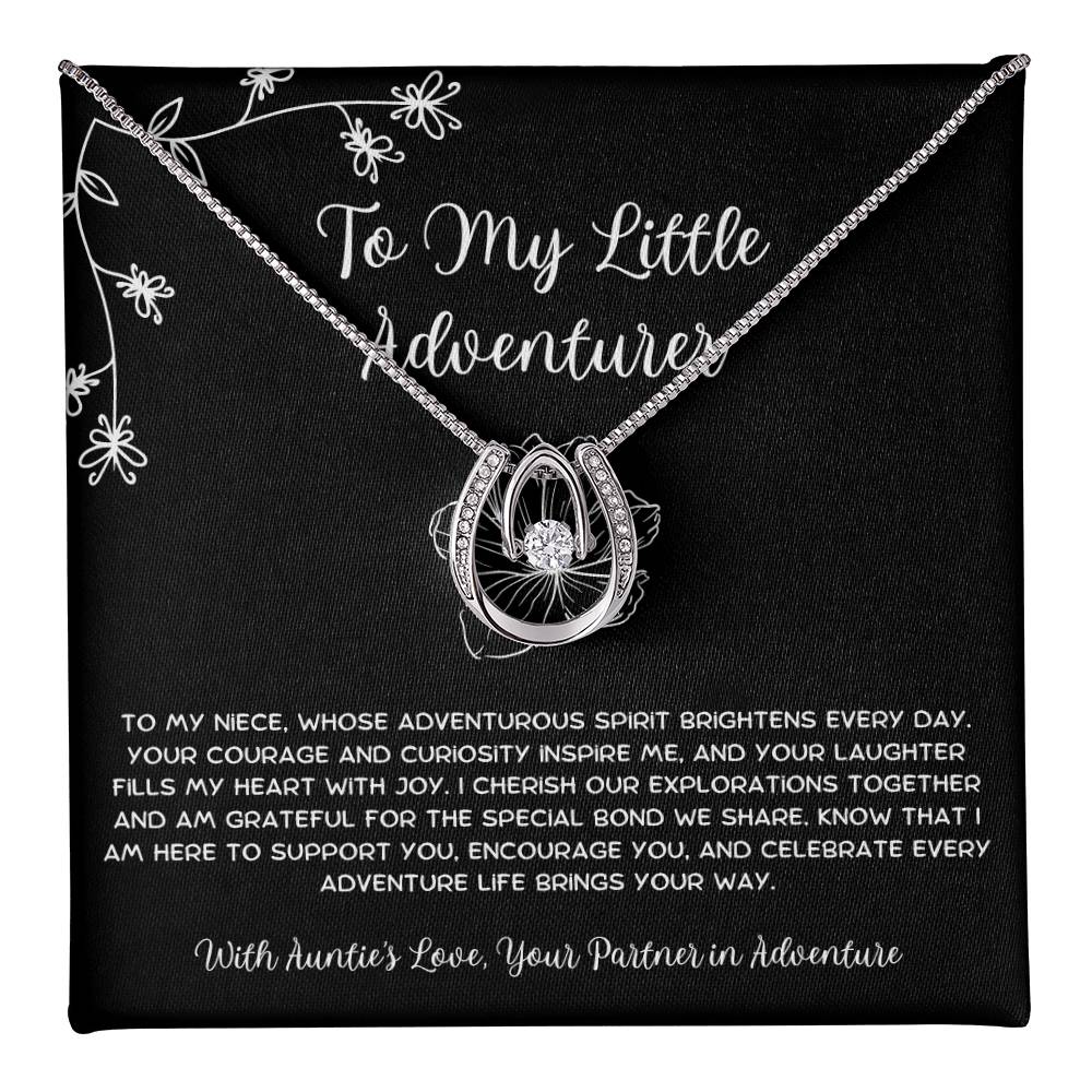 To My Little Adventurer - From Aunt to Niece Lucky In Love Necklace - SOUVMOUR