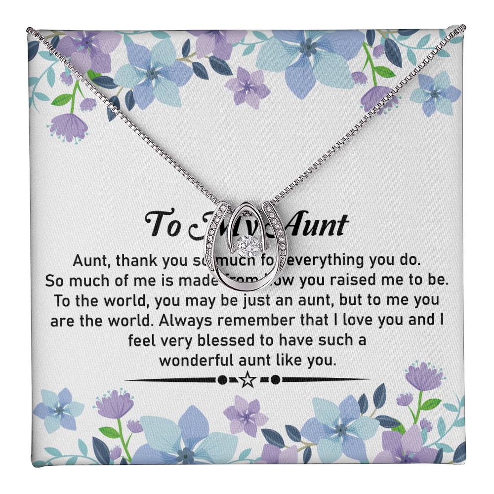 To My Dear Aunt Necklace – Beautiful Pendant | With Love and Thanks for My Amazing Aunt - SOUVMOUR