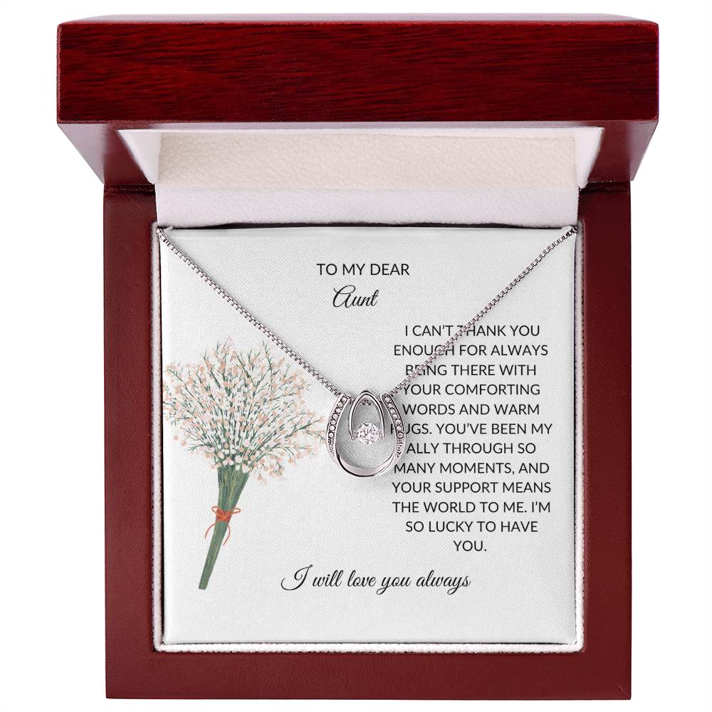 To My Aunt Necklace – Heartfelt Necklace Gift | A Grateful Gift for a Special Aunt - SOUVMOUR