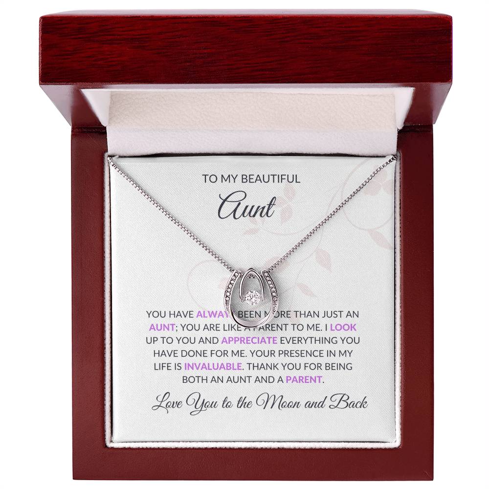 To My Beautiful Aunt Necklace – Elegant Necklace Gift | For Expressing Love and Gratitude - SOUVMOUR